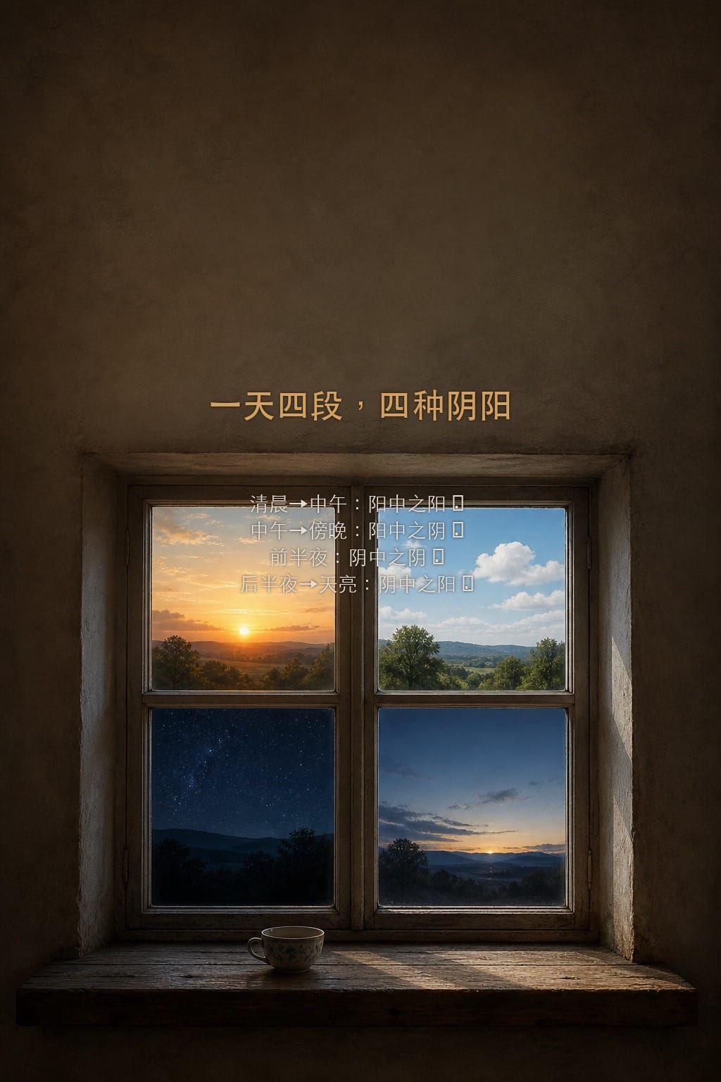 一天四段,四种阴阳
