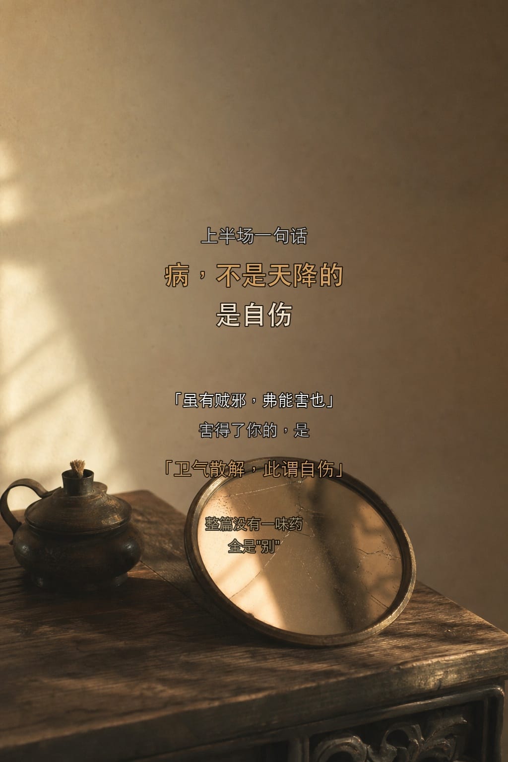 病不是天降的,是自伤