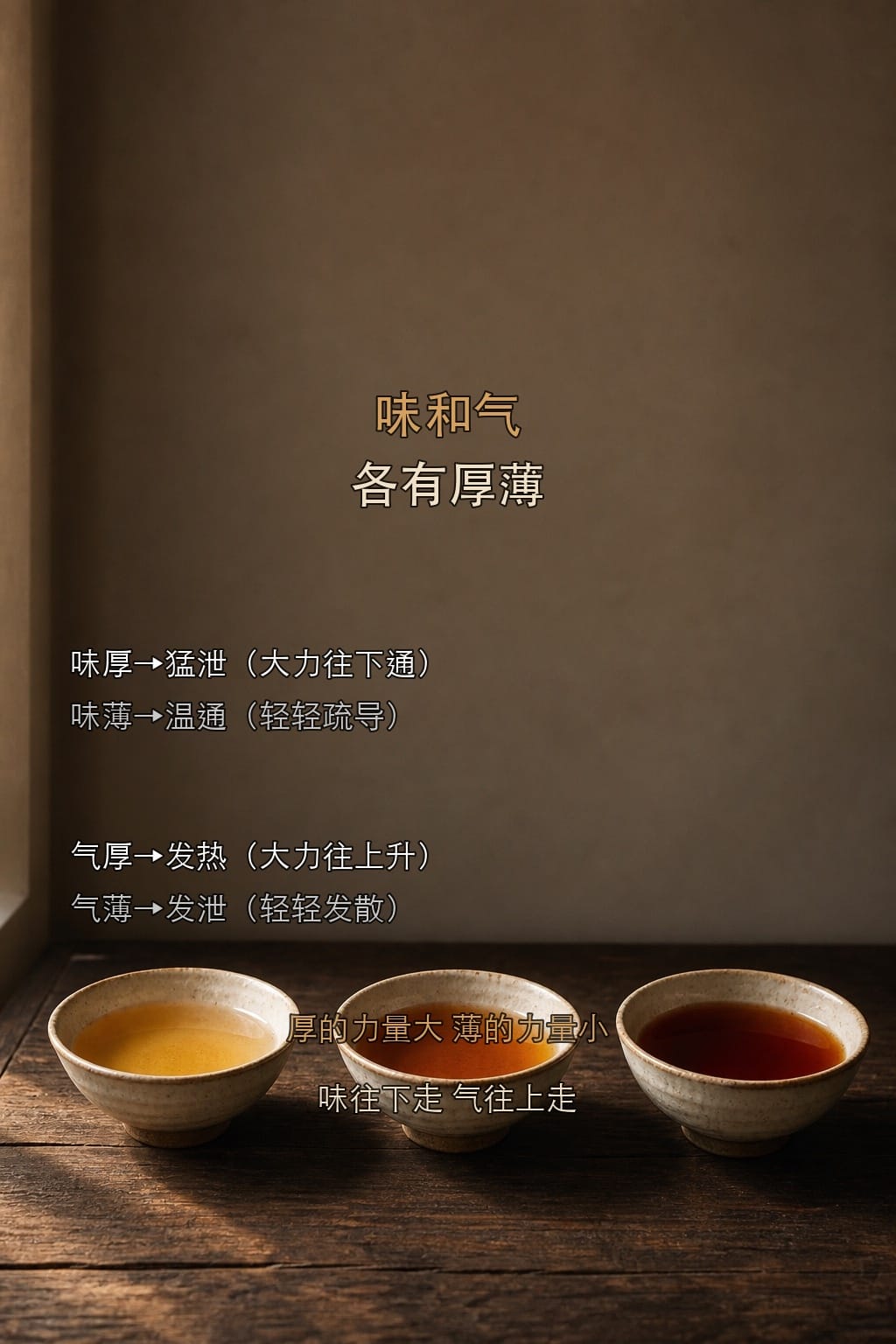 味和气,各有厚薄