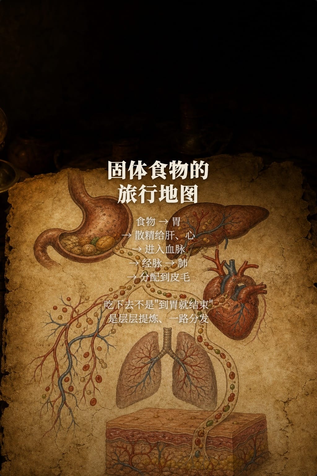 路线一:固体食物(食气)