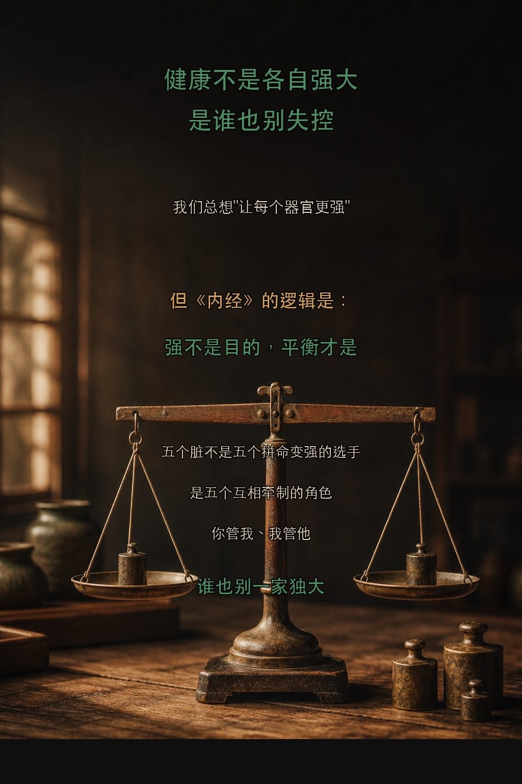健康不是各自强大，是谁也别失控——五行的刹车系统