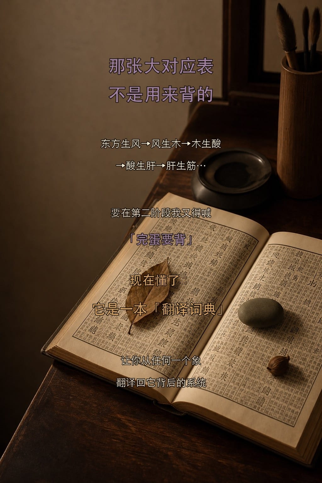 六、大对应表是翻译词典