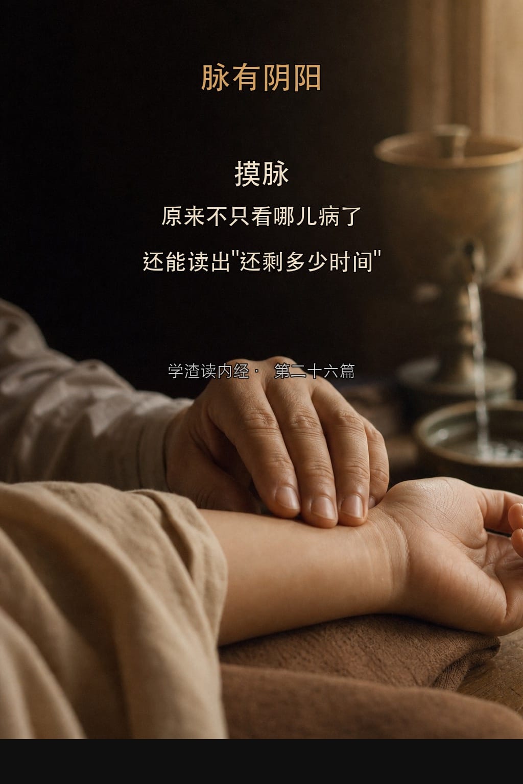 三根手指搭在脉上,读的不仅是病位,还有时间的余量