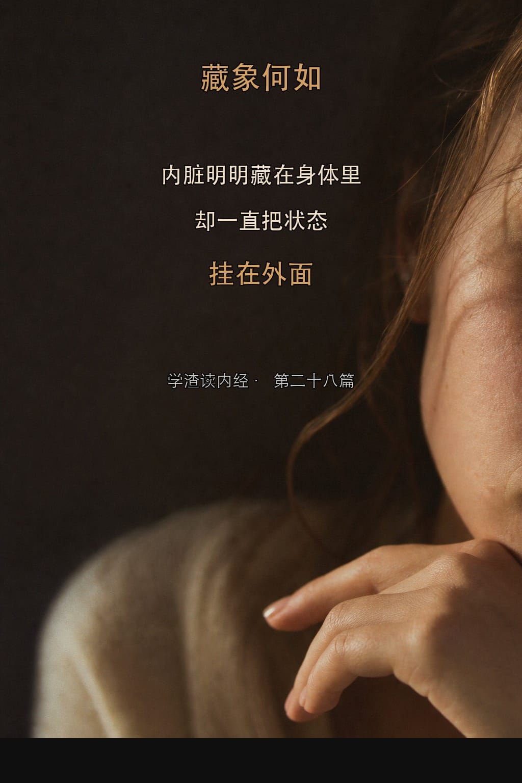藏象——藏在里面，显在外面