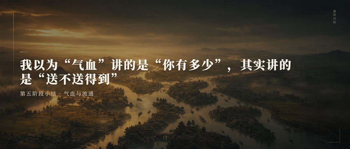 第五阶段回头看：我以为"气血"讲的是"你有多少"，其实讲的是"送不送得到"