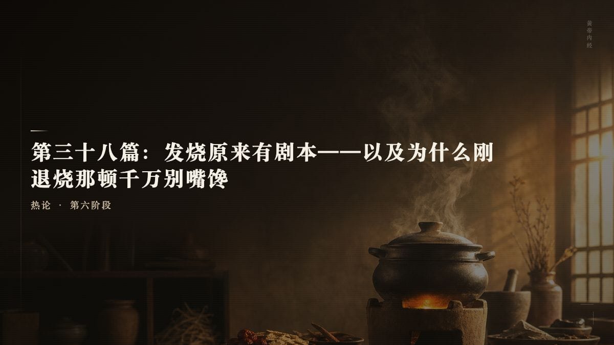 第三十八篇：发烧原来有剧本——以及为什么刚退烧那顿千万别嘴馋