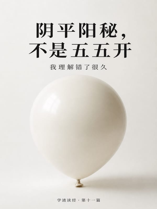 第十一篇：“阴平阳秘”不是五五开，我理解错了很久