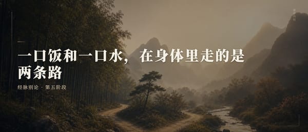 第三十一篇：一口饭和一口水，在身体里走的是两条路